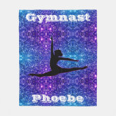 Royalty Sparkle Gymnastics Fleece Blanket (Vorderseite)