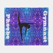 Royalty Sparkle Gymnastics Fleece Blanket (Vorderseite (Horizontal))