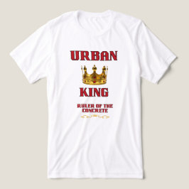 ROYALTY, URBAN KING MEN'S WHITE TRI-BLEND  SHIRT