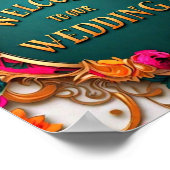 Royalty Willkommen bei unserem Hochzeitszeichen Poster (Ecke)