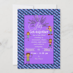 Royalviolett Einladung