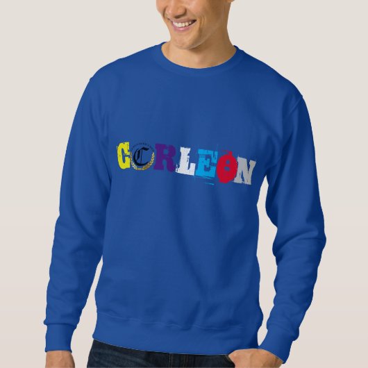 Royblau-Korallenmischfarben Sweatshirt (Vorderseite)