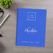 Royblau-monogramm-Logo Notizblock