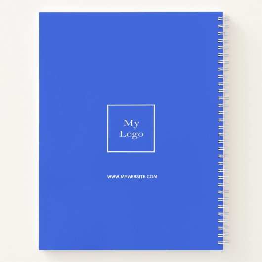 Royblau-monogramm-Logo Notizblock (Rückseite)