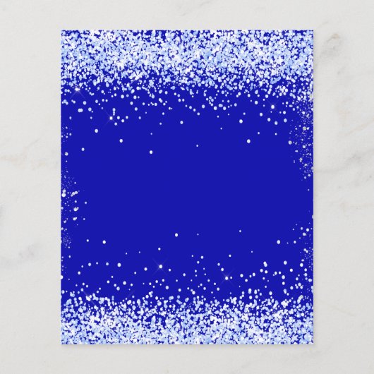 Royblau-weiß-Geburtstag-Einladung Flyer (Hinten)