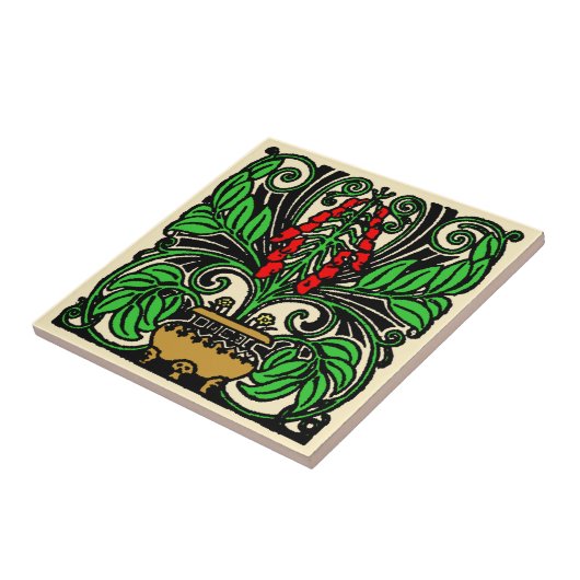 Roycroft Craftsman oder Mission Style Blume Pot Fliese (Seite)