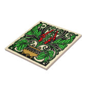 Roycroft Handwerker- oder Mission-Stil-Blumentopf Fliese (Seite)