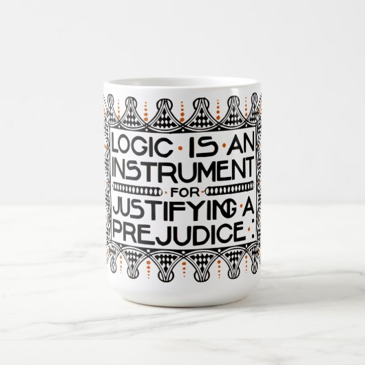 Roycroft Motto-Tasse, "Logik ist ein Instrument " Kaffeetasse (Mittel)