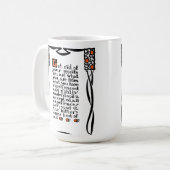 Roycroft Motto-Tasse, "werden Ihre Bedauern " los Kaffeetasse (Vorderseite Links)