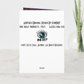 Roycroft Ostern lila (personalisiert) Feiertagskarte (Rückseite)