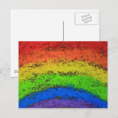 ROYGBIV Grunge Regenbogen Sidewalk Khalk Postkarte (Vorne/Hinten)