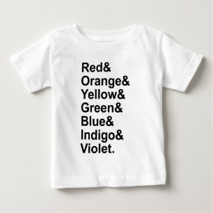 ROYGBIV Rot Orange Gelb Grün Blau Indigo Violett Baby T-shirt