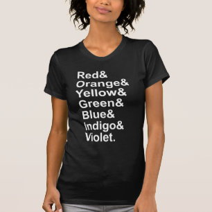 ROYGBIV Rot Orange Gelb Grün Blau Indigo Violett T-Shirt