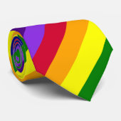 ROYGBIV Sieben Rainbow-Farben - Solid Stripes Desi Krawatte (Gerollt)