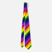 ROYGBIV Sieben Rainbow-Farben - Solid Stripes Desi Krawatte (Rückseite)