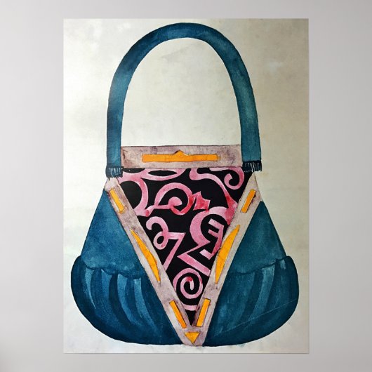 Rozanova - Gestaltung der Frauentasche 1917 Poster (Vorne)