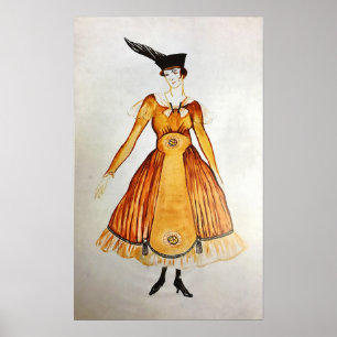 Rozanova - Kleid Design 1917 Poster