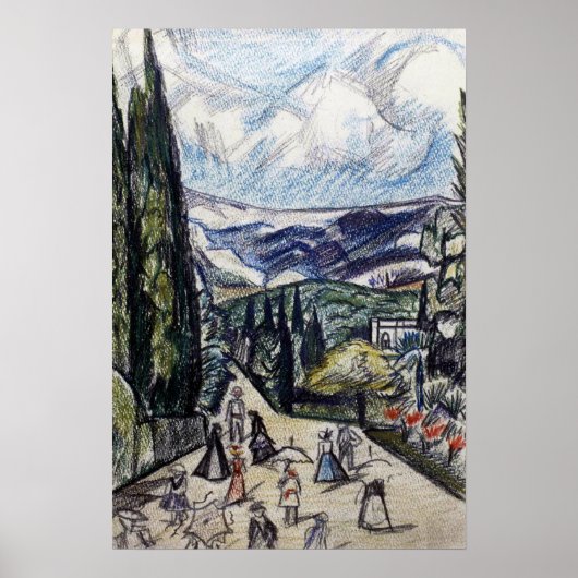 Rozanova - Krimlandschaft 1913 Poster (Vorne)