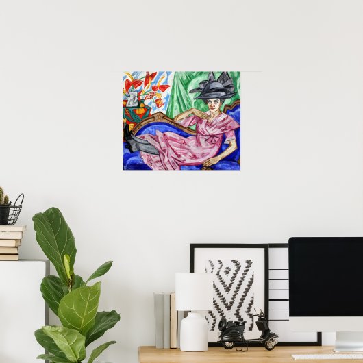 Rozanova - Portrait der Schwester Anna 1912 Poster (Heimbüro)