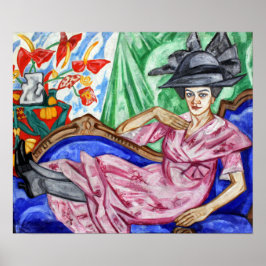 Rozanova - Portrait der Schwester Anna 1912 Poster