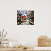 Rozanova - Rotes Haus 1910 Poster (Küche)