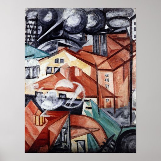 Rozanova - Stadtbild 1912 Poster (Vorne)