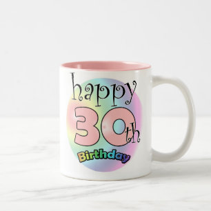 Roze Happy 30. Geburtstag Zweifarbige Tasse