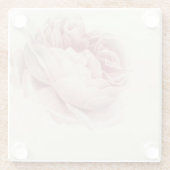 Roze Roos (1792) - Zeitlose Vintage botanische Kun Glasuntersetzer (Rückseite)