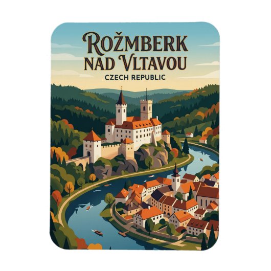 Rožmberk nad Vltavou Tschechien Magnet (Vertikal)