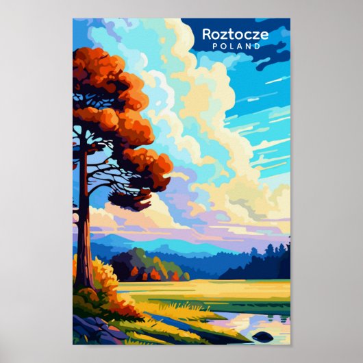 Roztocze Spain vintage travel illustration Poster (Vorne)