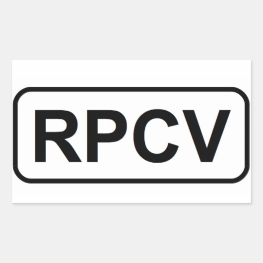 RPCV-Aufkleber Rechteckiger Aufkleber (Vorderseite)