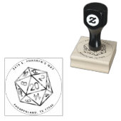 RPG 20-seitige Würfel | Classic Tabletop Gamer-Adr Gummistempel (Stempel)