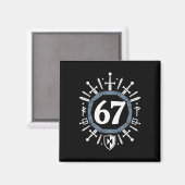 Rpg 67 Nummer 6 7 Meme Sechs Sieben Schüler Video  Magnet (Vorderseite/Rückseite)