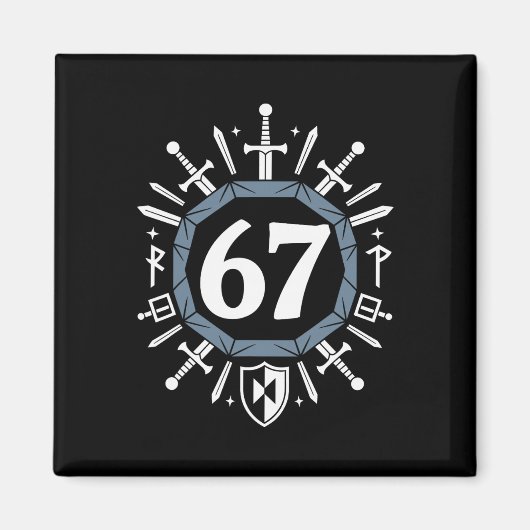 Rpg 67 Nummer 6 7 Meme Sechs Sieben Schüler Video  Magnet (Vorne)