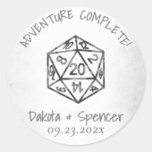 RPG Adventure Complete | Tabletop Dice Runder Aufkleber (Vorderseite)