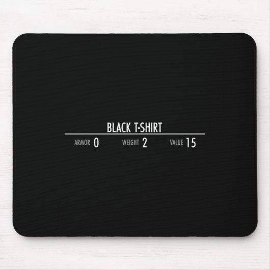 Rpg Armor Stats - Video Game Player  Mousepad (Vorne)