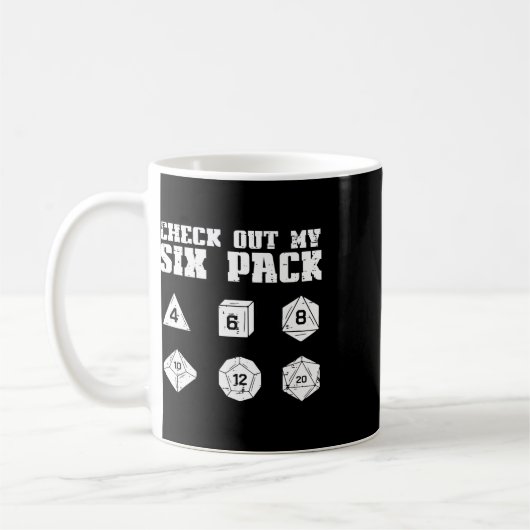 Rpg Check Out My 6 Pack Funny Gamer Men Boys Kaffeetasse (Links)