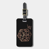RPG Crit AF | Copper Tabletop PnP Roleplayer Dice Gepäckanhänger (Vorderseite vertikal)