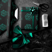 RPG Crit AF | Emerald Fantasy Tabletop Gamer Dice Geschenkpapier