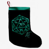 RPG Crit AF | Emerald Fantasy Tabletop Gamer Dice Kleiner Weihnachtsstrumpf (Vorderseite)