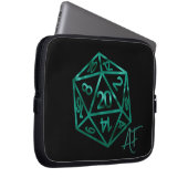 RPG Crit AF | Emerald Fantasy Tabletop Gamer Dice Laptopschutzhülle (Vorne Rechts)
