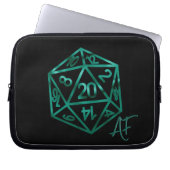 RPG Crit AF | Emerald Fantasy Tabletop Gamer Dice Laptopschutzhülle (Vorderseite)