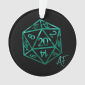 RPG Crit AF | Emerald Fantasy Tabletop Gamer Dice Ornament (Vorderseite)