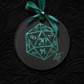 RPG Crit AF | Emerald Fantasy Tabletop Gamer Dice Ornament