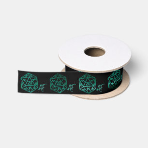 RPG Crit AF Emerald Fantasy Tabletop Gamer Dice Satinband