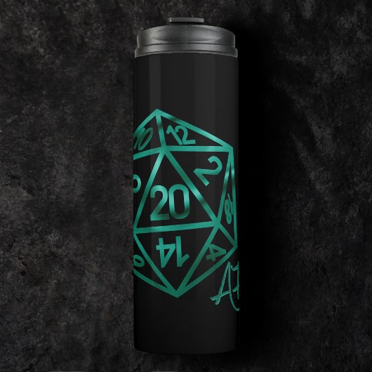 RPG Crit AF | Emerald Fantasy Tabletop Gamer Dice Thermosbecher