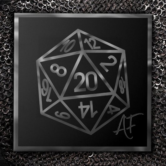 RPG Crit AF | Fantasy Tabletop Retro Gamer Dice Fliese