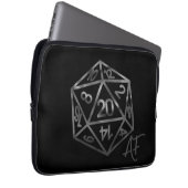 RPG Crit AF | Fantasy Tabletop Retro Gamer Dice Laptopschutzhülle (Vorne Rechts)