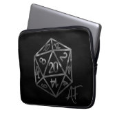 RPG Crit AF | Fantasy Tabletop Retro Gamer Dice Laptopschutzhülle (Vorderseite Links)