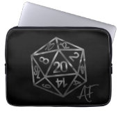 RPG Crit AF | Fantasy Tabletop Retro Gamer Dice Laptopschutzhülle (Vorderseite)